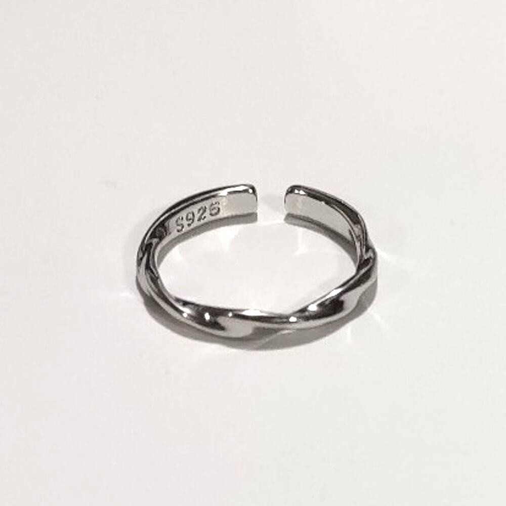 S925 Sterling Twisted Hoop Earrings Ring Jewelry Set Bundle Christmas Birthday